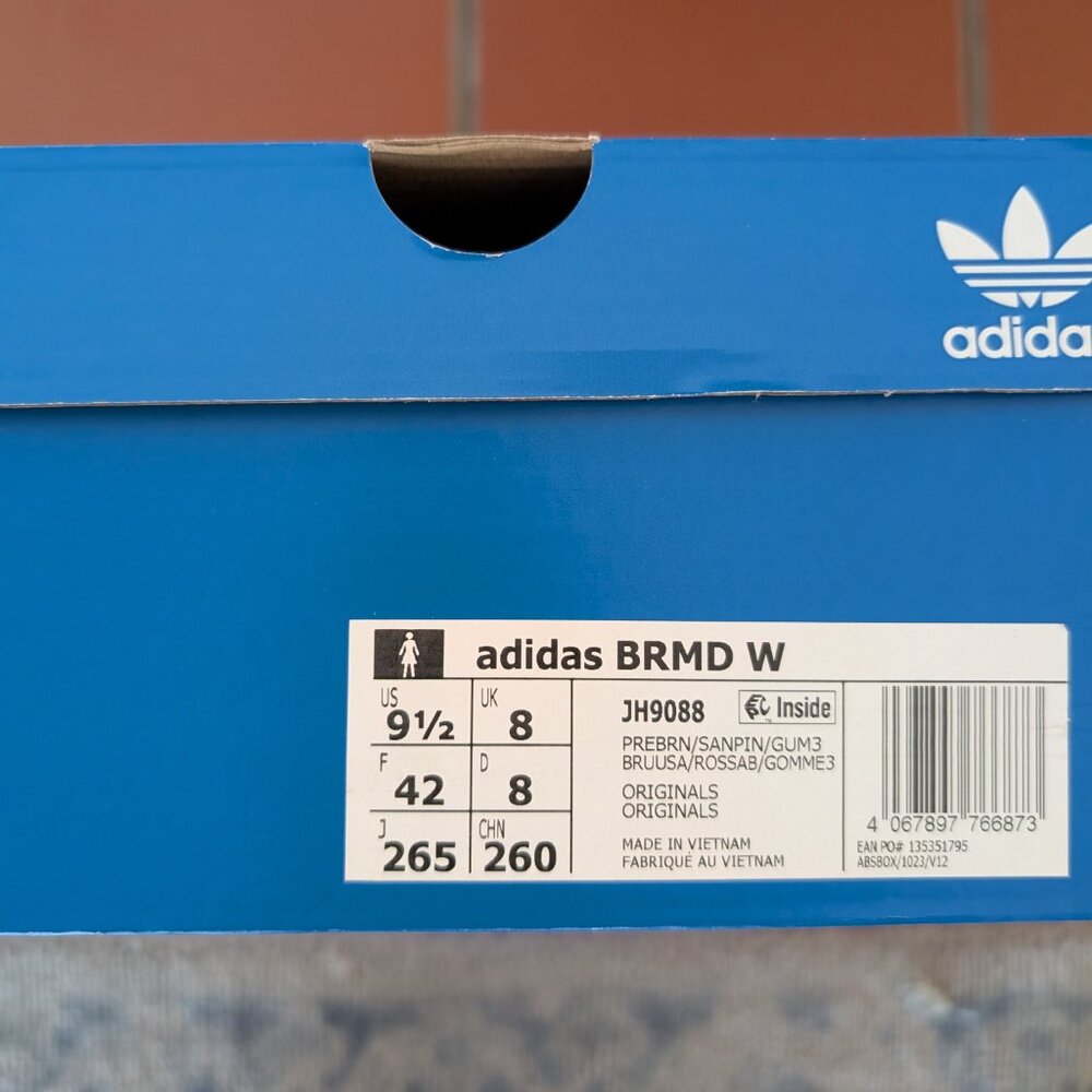 Adidas Bermuda Shoes Brown Suede Pink Stripes - Picture 7 of 9